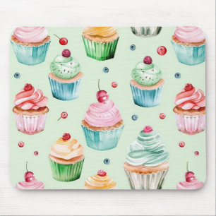 Roze Munt Cupcakes Muismat