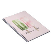 Roze Munt Groene Guave Popsicles Notitieboek (Rechterzijde)