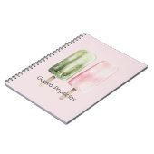 Roze Munt Groene Guave Popsicles Notitieboek (Linkerzijde)