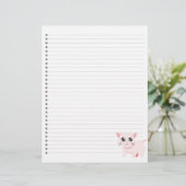 Roze munt letterhead (Staand voorkant)