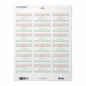 Roze Munt | Polka Dots Marokkaans | monogram Etiket (Full Sheet)