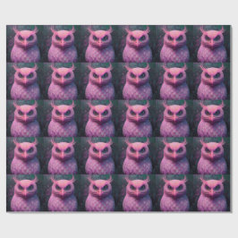 Roze Murloc/Uil hybride schepsel Cadeaupapier