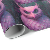 Roze Murloc/Uil hybride schepsel Cadeaupapier (Rol Hoek)