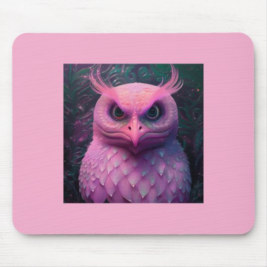 Roze Murloc/Uil hybride schepsel Muismat (Voorkant)