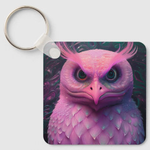 Roze Murloc/Uil hybride schepsel Sleutelhanger