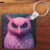Roze Murloc/Uil hybride schepsel Sleutelhanger (Achterkant)