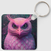 Roze Murloc/Uil hybride schepsel Sleutelhanger (Achterkant)