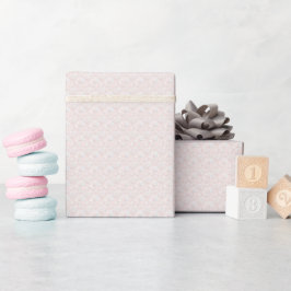 Roze mus, bloemmotief cadeaupapier