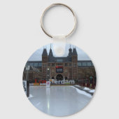 Roze, museumplein, Amsterdam Sleutelhanger (Voorkant)