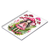 Roze Mushroom Fairy Notitieboek (Linkerzijde)