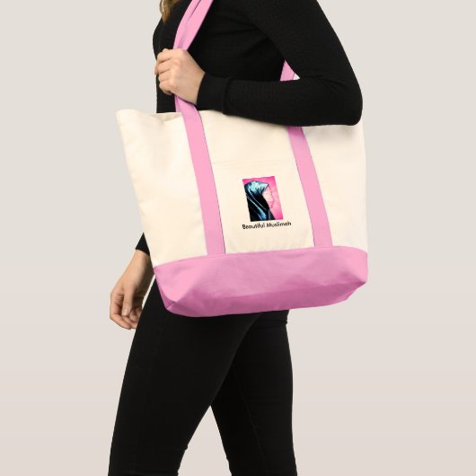 roze Muslimah, mooie Muslimah Tote Bag (Voorkant (product))