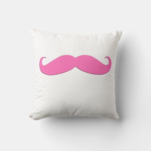 Roze Mustache Black Mustache Humor Newly Weds Kussen (Voorkant)