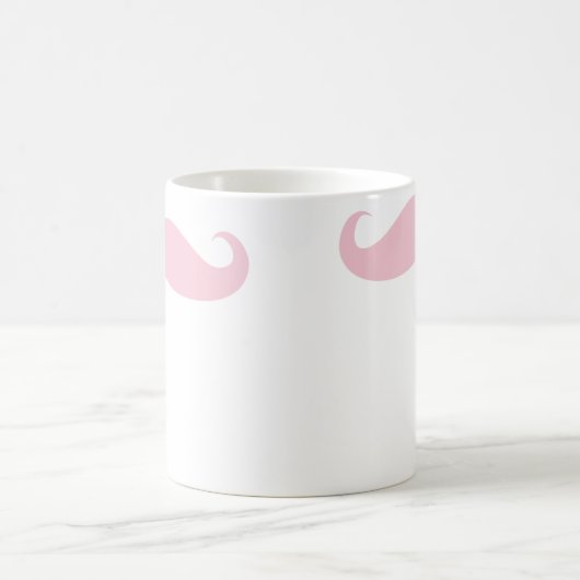 Roze Mustache Coffee Beverage Mok (Center)