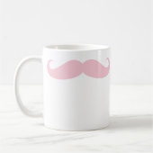 Roze Mustache Coffee Beverage Mok (Links)