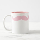 Roze Mustache Coffee Beverage Mok (Links)