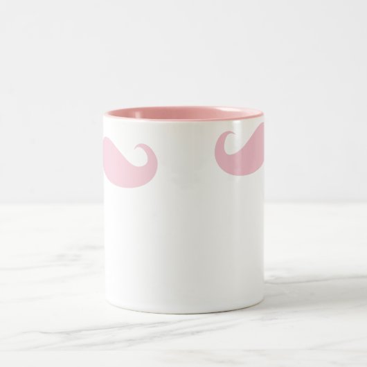 Roze Mustache Coffee Beverage Mok (Center)