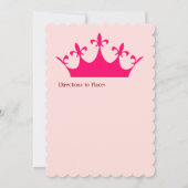 Roze Mustache en Tiara Bridal Shower Invitation Kaart (Achterkant)
