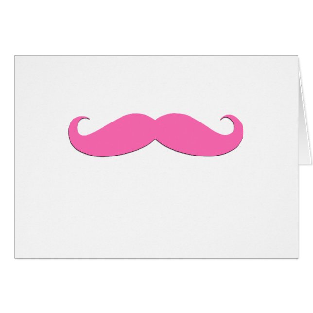 Roze Mustache Humor Creëer Uw eigen (Voorkant Horizontaal)