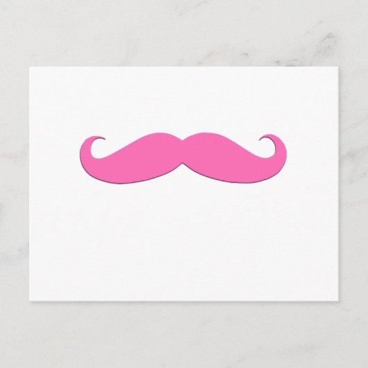 Roze Mustache Humor Creëer Uw eigen Briefkaart (Voorkant)