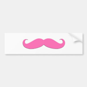 Roze Mustache Humor Creëer Uw eigen Bumpersticker