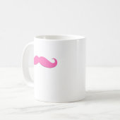 Roze Mustache Humor Creëer Uw eigen Koffiemok (Voorkant links)