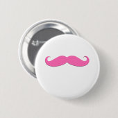 Roze Mustache Humor Creëer Uw eigen Ronde Button 5,7 Cm (Voorkant /achterkant)