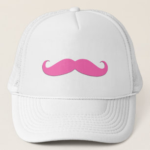 Roze Mustache Humor Creëer Uw eigen Trucker Pet