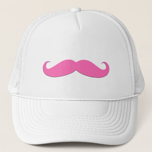 Roze Mustache Humor Creëer Uw eigen Trucker Pet (Voorkant)