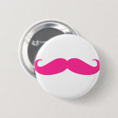 Roze Mustache Stache-ontwerp Ronde Button 5,7 Cm (Voorkant /achterkant)