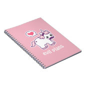 Roze Mustache Unicorn Notitieboek (Rechterzijde)