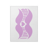 Roze Mustaches, aangepast blocnote (Linkerzijde)