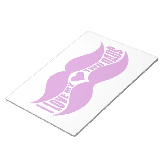 Roze Mustaches, aangepast blocnote (Schuin)