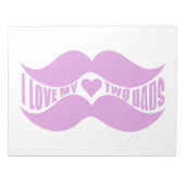 Roze Mustaches, aangepast blocnote (Voorkant)