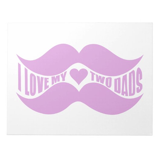 Roze Mustaches, aangepast blocnote (Voorkant)