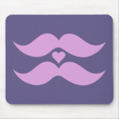 Roze Mustaches aangepast mousepad Muismat (Voorkant)