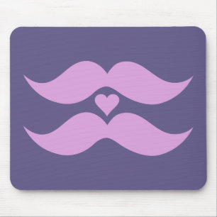 Roze Mustaches aangepast mousepad Muismat