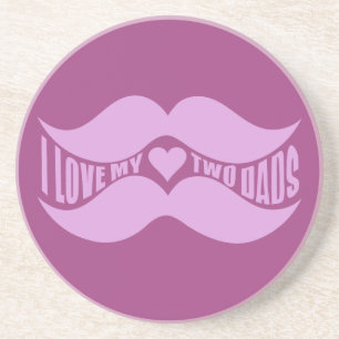 Roze Mustaches aangepast onderzetter
