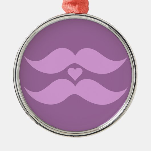 Roze Mustaches aangepast ornament (Voorkant)