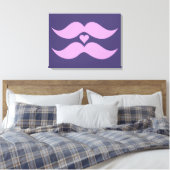 Roze Mustaches aangepaste canvasafdruk Canvas Afdruk (Insitu (Slaapkamer))