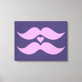 Roze Mustaches aangepaste canvasafdruk Canvas Afdruk (Voorkant)