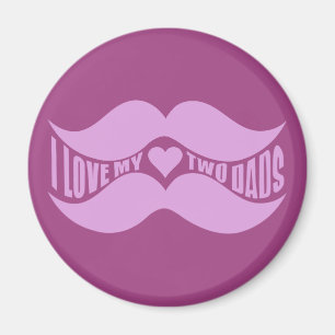 Roze Mustaches aangepaste magneet
