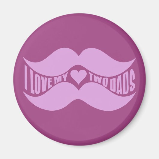 Roze Mustaches aangepaste magneet (Voorkant)