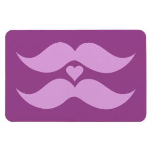 Roze Mustaches aangepaste magneet
