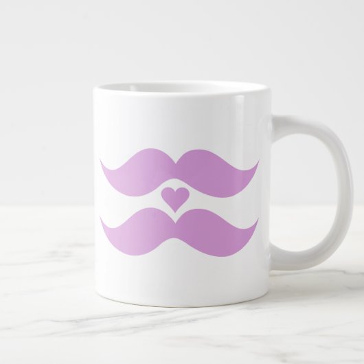 Roze Mustaches aangepaste mokken (Rechts)