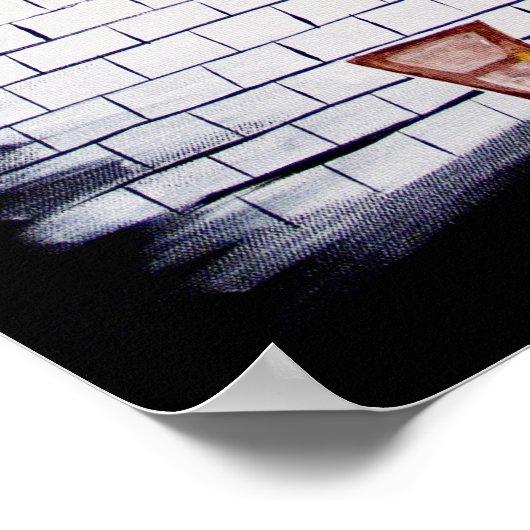 Roze muur 20x28 poster (Hoek)