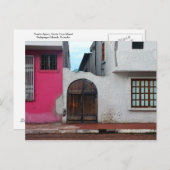 Roze muur, gebogen deuren, Galapagos-eilanden Briefkaart (Voorkant / Achterkant)