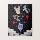 Roze muur - puzzel (Verticaal)