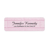 Roze Muur Unieke Klasse Script Creative Plain Etiket (Voorkant)