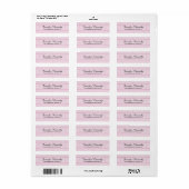 Roze Muur Unieke Klasse Script Creative Plain Etiket (Full Sheet)