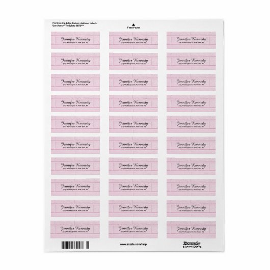 Roze Muur Unieke Klasse Script Creative Plain Etiket (Full Sheet)